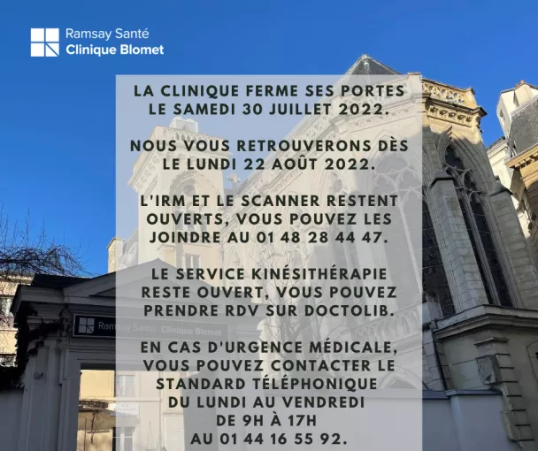 congés Blomet 2022