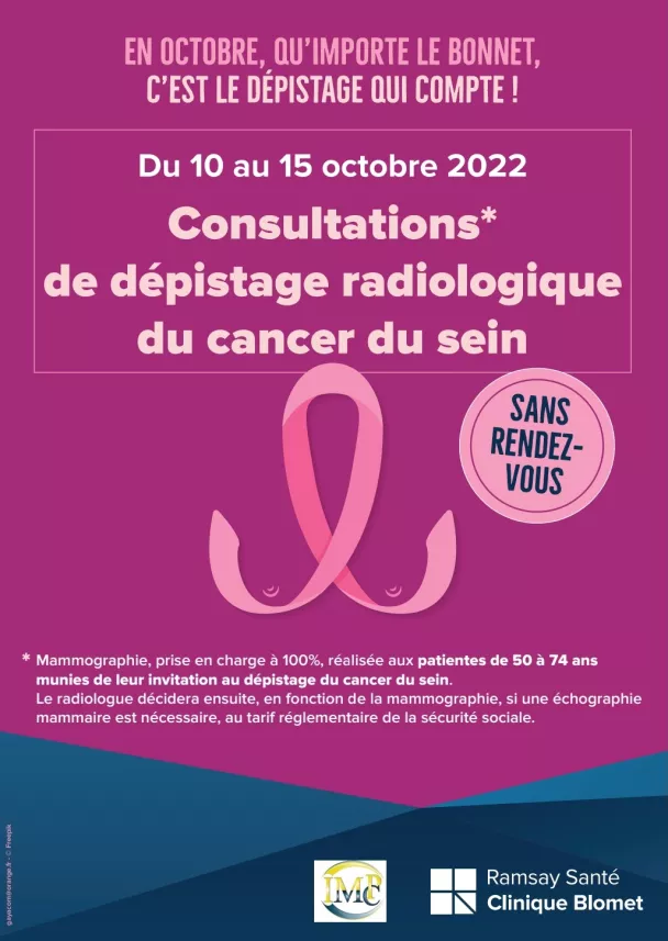 Dépistage cancer du sein Blomet 2022